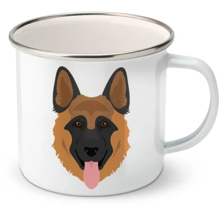Plechový hrnek Německý ovčák dlouhosrstý 1