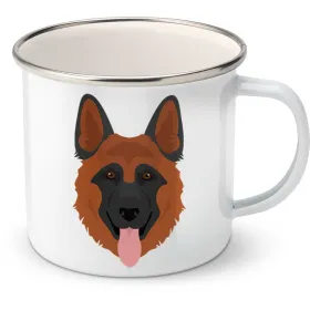 Plechový hrnek Německý ovčák dlouhosrstý 2