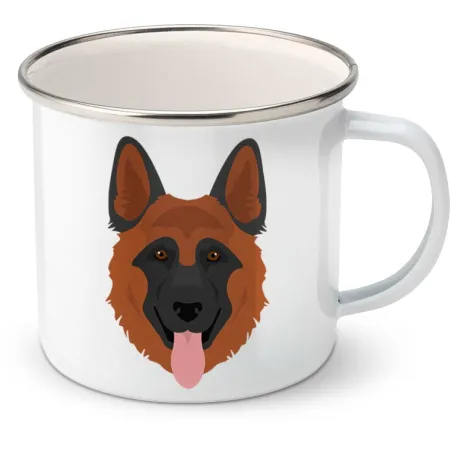 Plechový hrnek Německý ovčák dlouhosrstý 2