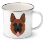 Plechový hrnek Německý ovčák dlouhosrstý 2