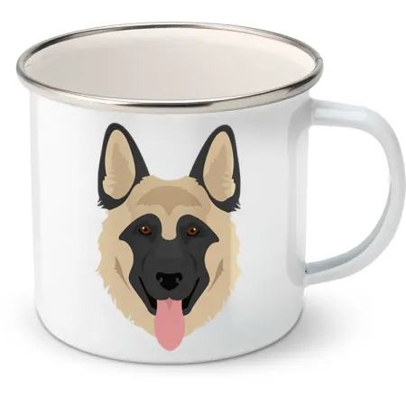Plechový hrnek Německý ovčák dlouhosrstý 4