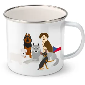 Plechový hrnek psí plemena - Česko