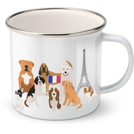 Plechový hrnek psí plemena - Francie
