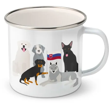 Plechový hrnek psí plemena - Slovensko