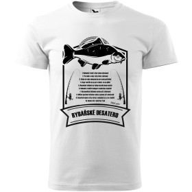 Pánské tričko pro rybáře Rybářské desatero