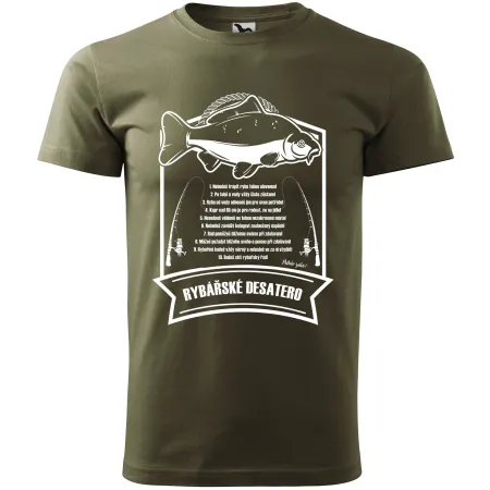 Pánské tričko pro rybáře Rybářské desatero