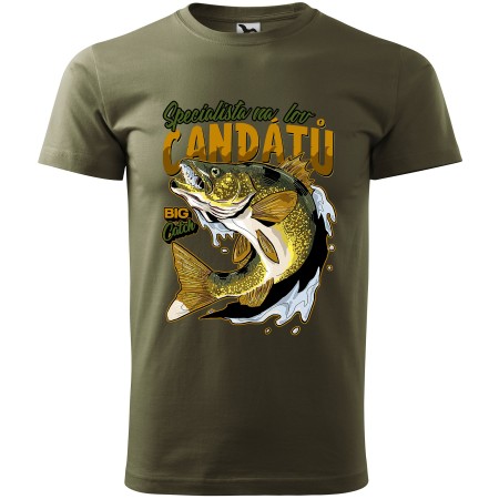 Pánské tričko pro rybáře Specialista na lov candátů