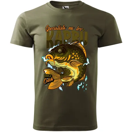 Pánské tričko pro rybáře Specialista na lov kaprů