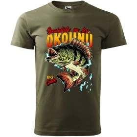 Pánské tričko pro rybáře Specialista na lov okounů