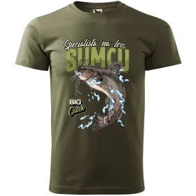 Pánské tričko pro rybáře Specialista na lov sumců