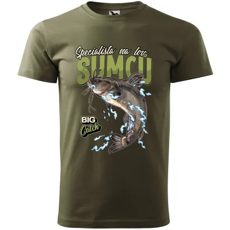 Pánské tričko pro rybáře Specialista na lov sumců