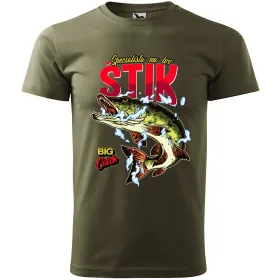 Pánské tričko pro rybáře Specialista na lov štik
