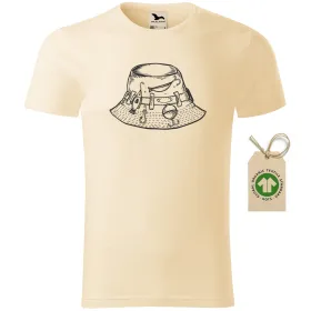 Pánské tričko pro rybáře Organic - Klobouček bw