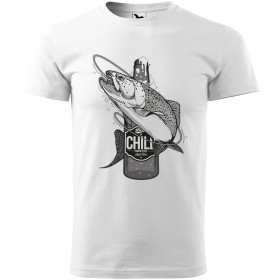 Pánské tričko pro rybáře Beer and fish bw