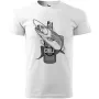 Pánské tričko pro rybáře Beer and fish bw