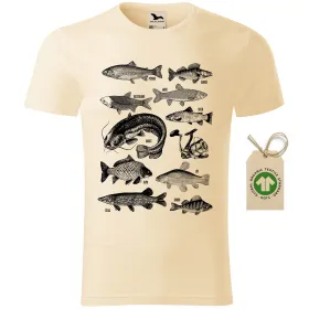 Pánské tričko pro rybáře Organic - Ryby v českých vodách