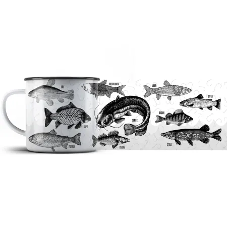 Plechový hrnek Ryby v českých vodách