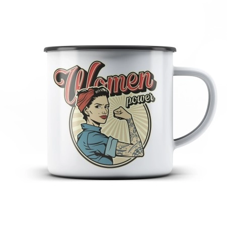 Plechový hrnek Women power