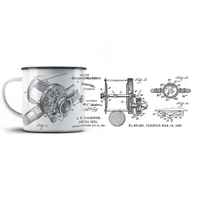 Plechový hrnek Patent navijáku 1907