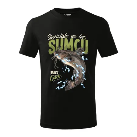 Dětské tričko pro rybáře Specialista na lov sumců