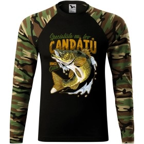 Pánské tričko pro rybáře Specialista na lov candátů - dlouhý rukáv
