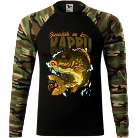 Pánské tričko pro rybáře Specialista na lov kaprů - dlouhý rukáv