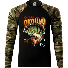 Pánské tričko pro rybáře Specialista na lov okounů - dlouhý rukáv