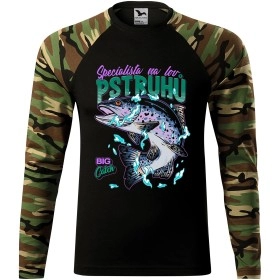 Pánské tričko pro rybáře Specialista na lov pstruhů - dlouhý rukáv