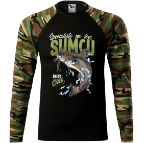 Pánské tričko pro rybáře Specialista na lov sumců - dlouhý rukáv