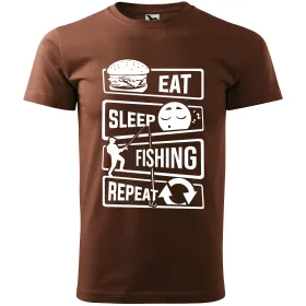 Pánské tričko pro rybáře Eat, sleep, fishing, repeat