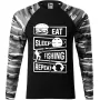 Pánské tričko pro rybáře Eat, sleep, fishing, repeat - dlouhý rukáv