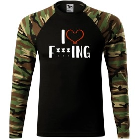 Pánské tričko pro rybáře I love f***ing - dlouhý rukáv