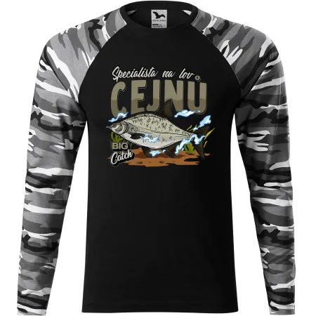 Pánské tričko pro rybáře Specialista na lov cejnů - dlouhý rukáv