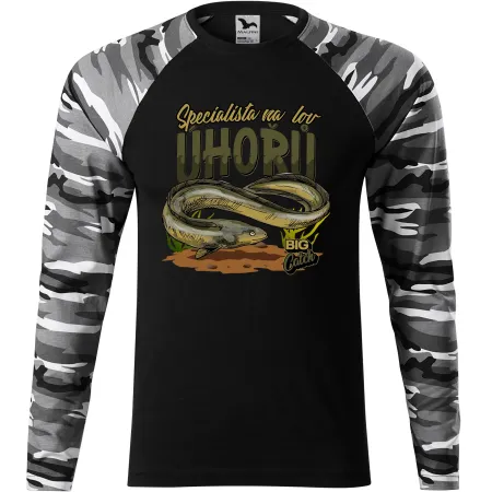 Pánské tričko pro rybáře Specialista na lov Úhořů - dlouhý rukáv