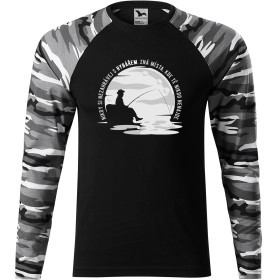 Pánské tričko pro rybáře Nikdy si nezahrávej s rybářem, ... - dlouhý rukáv