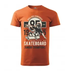 Pánské tričko Skateboard junior champion - vel.S - Oranžová