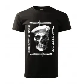 Pánské tričko Skull army 2 - vel.L - Černá