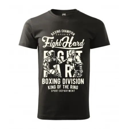 Pánské tričko Fight hard - vel.L - Černá