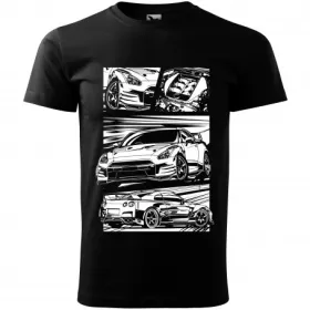 Pánské tričko GTR R35 detail - vel.L - Černá