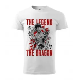 Pánské tričko Legend of the Dragon (Bruce Lee) - vel.XL - Bílá