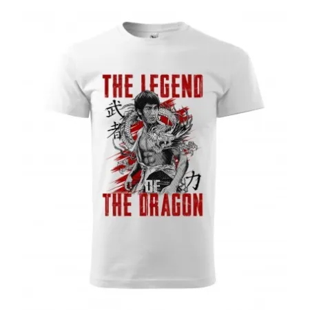 Pánské tričko Legend of the Dragon (Bruce Lee) - vel.XL - Bílá