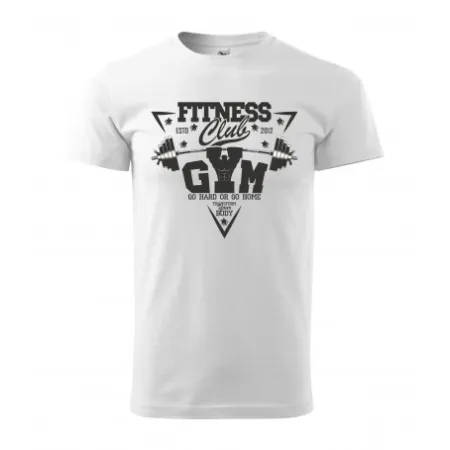 Pánské tričko Fitness Club 2 - vel.XL - Bílá