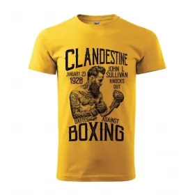 Pánské tričko Box Knock out - vel.3XL - Žlutá