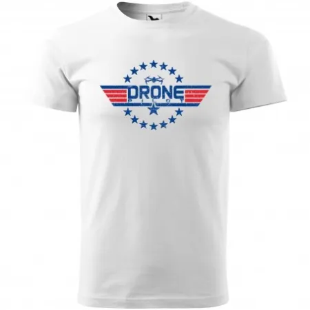 Pánské tričko Drone pilot (circle) - vel.XS - Bílá