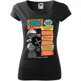 Dámské tričko 1986 - vel.XS - Černá