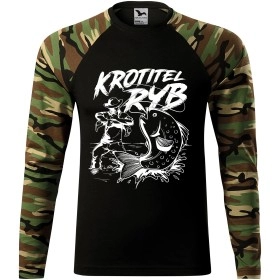 Pánské tričko pro rybáře Krotitel ryb - dlouhý rukáv