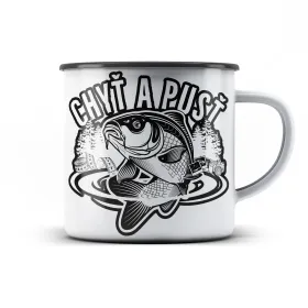 Plechový hrnek Chyť a pusť - kapr