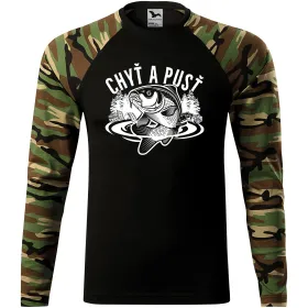 Pánské tričko pro rybáře Chyť a pusť - kapr - dlouhý rukáv