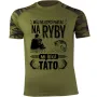 Pánské tričko pro rybáře Můj nejlepší parťák na ryby mi říká táto