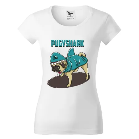 Dámské tričko s Mopsem Puggyshark
